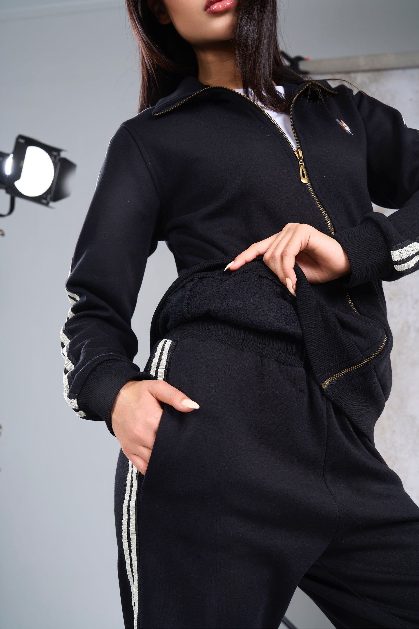 Regular fit striped track suit