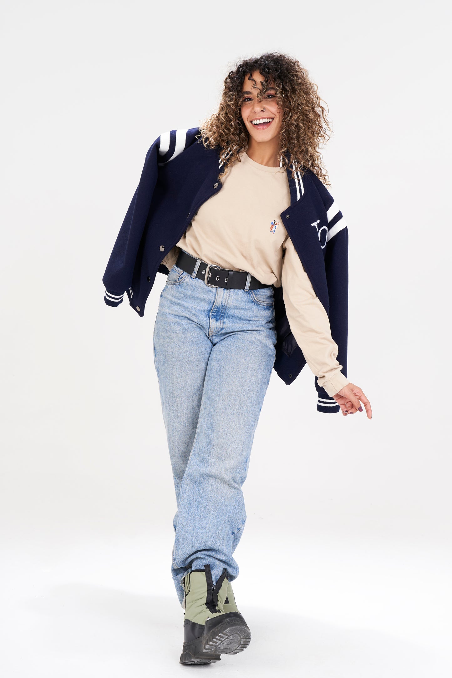 Long sleeve basic t-shirt Café