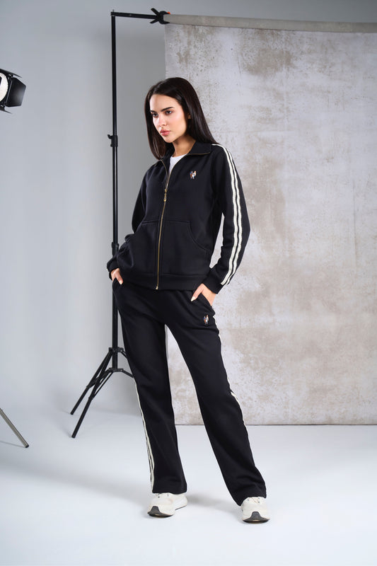 Regular fit striped track suit