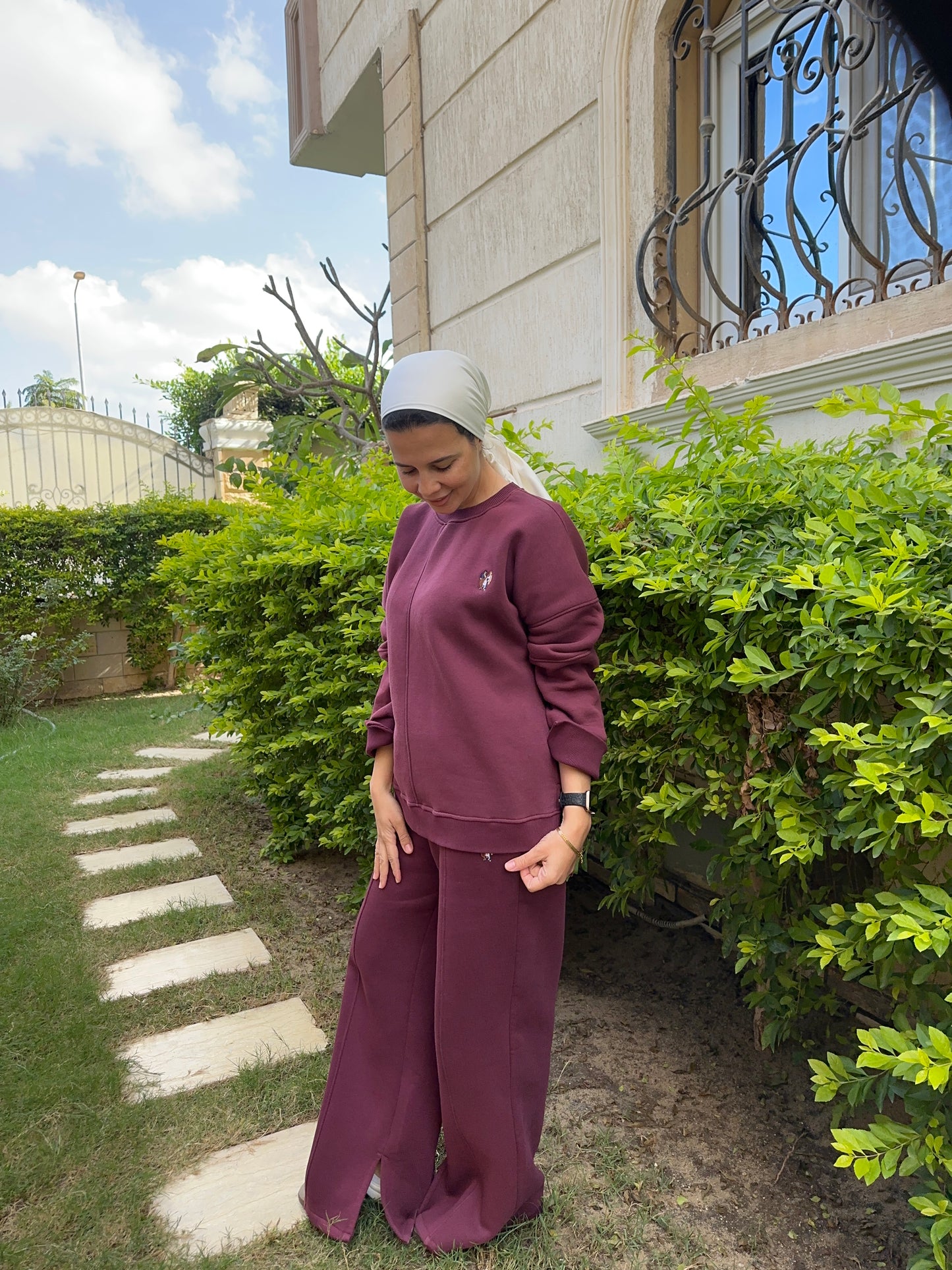 Burgundy Oversized Comfy Set