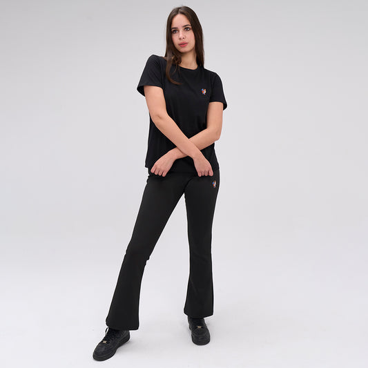 High waisted flared soft skin leggings