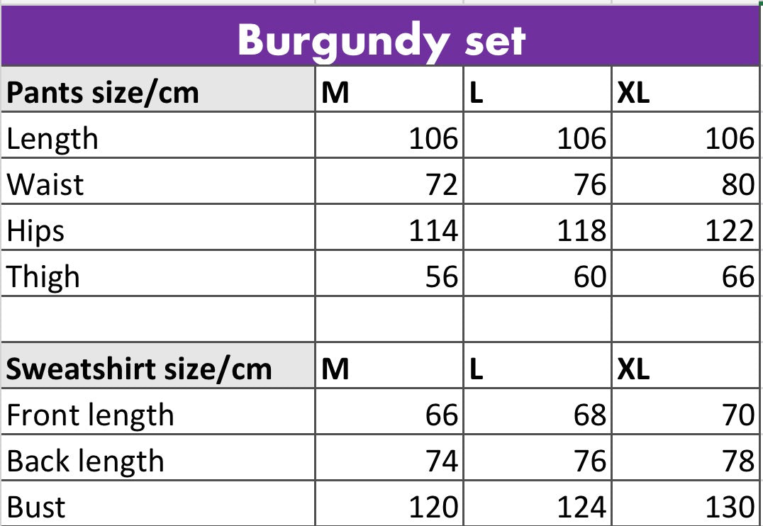 Burgundy Oversized Comfy Set