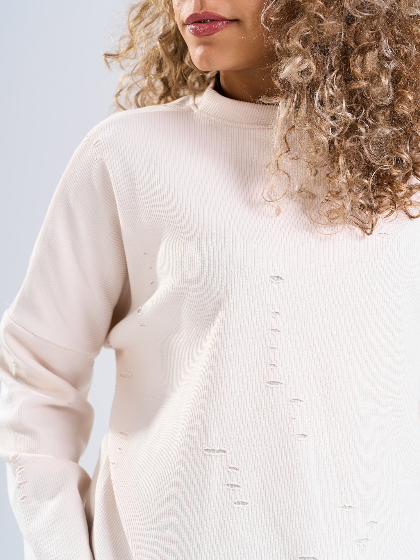 Distressed Oversized Longline T-Shirt