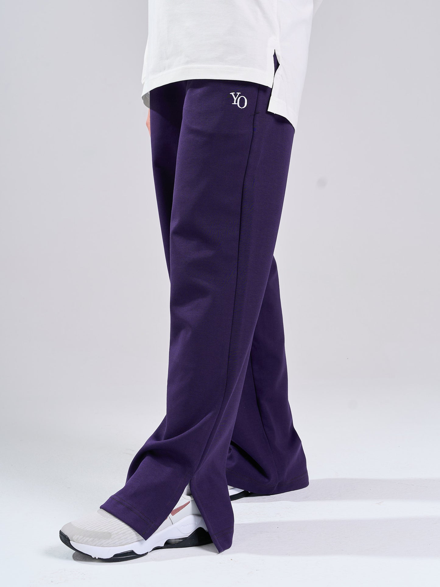Wide-Leg Cotton Sweatpants