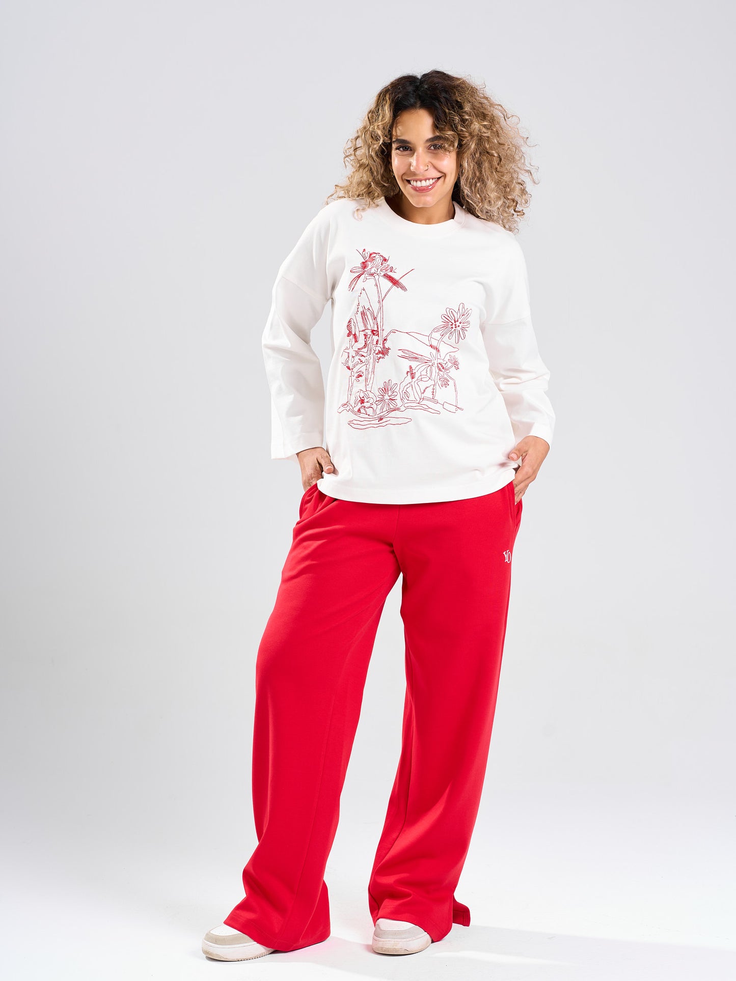 Scarlet Bloom Graphic T-Shirt